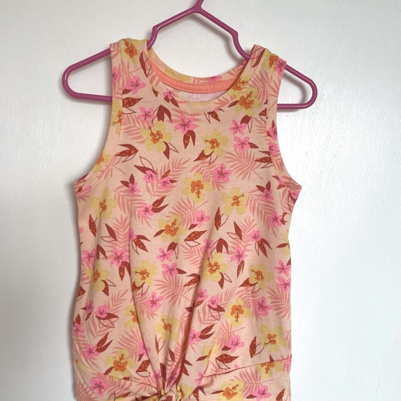 Cat & Jack Floral Front Tie Toddler Tank Top - Size 4T - Picture 6 of 10